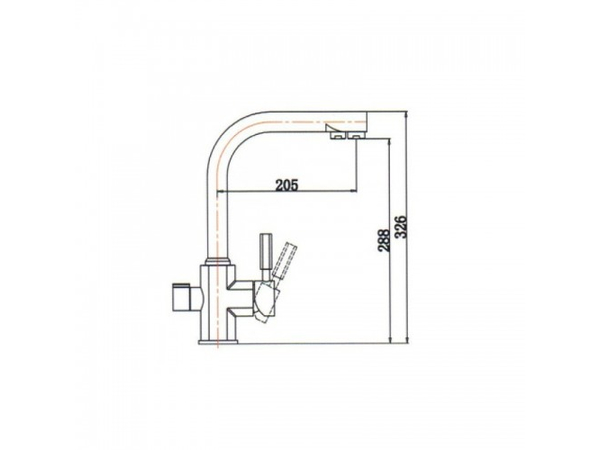 Смеситель для кухни под фильтр Kaiser Decor 40144 (схема)