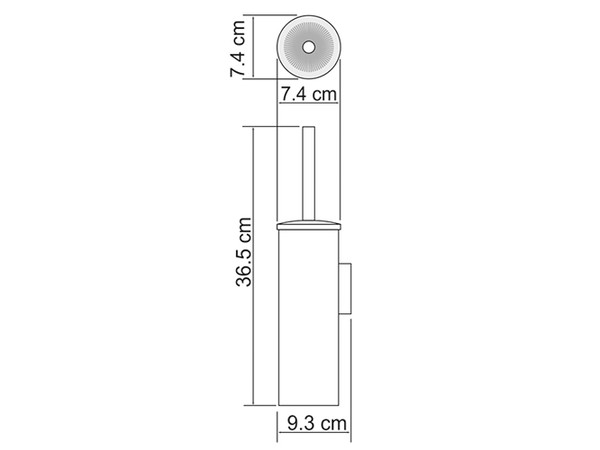 Фото 1826: Щетка для унитаза подвесная матовый хром WasserKRAFT К-1057